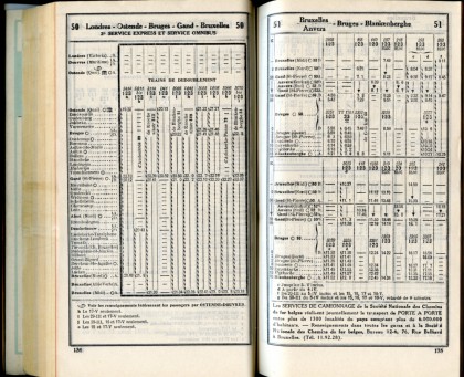 Ligne 50 - 51 ( Horaire 1937 )