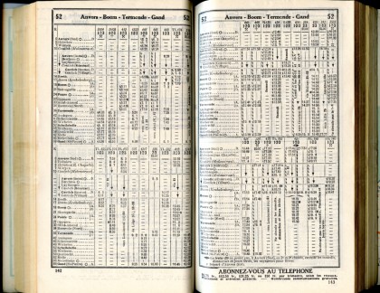 Ligne 52 (1) - Horaire 1937