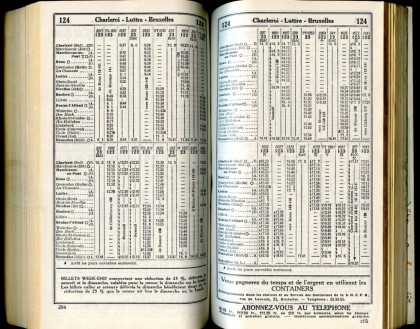 Ligne 124 (4) - Horaire 1937