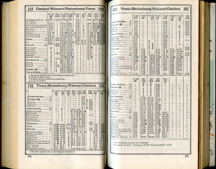 Lignes 132 (Horaire 1937)