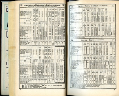 Lignes 12 - 13 - 14 (Horaire 1937)