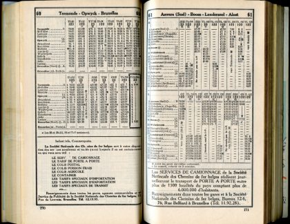 Lignes 60 - 61 (Horaires 1937)