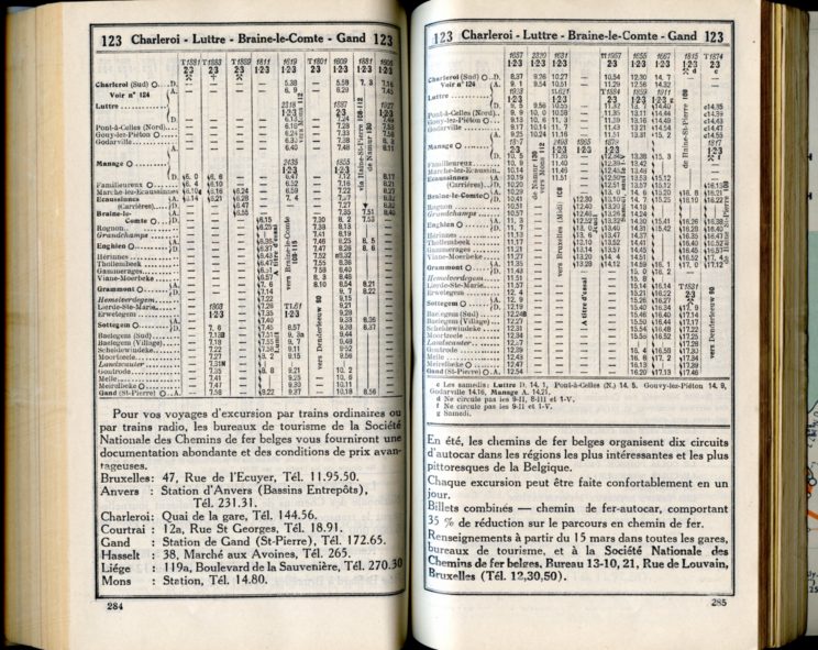 Ligne 123 /4 (Horaires 1937)