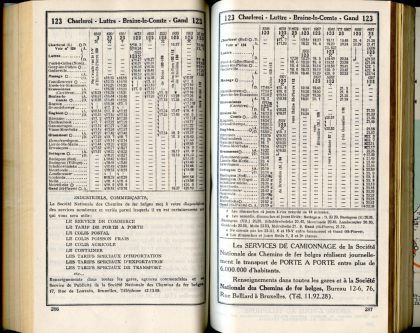 Ligne 123 /5 (Horaires 1937)