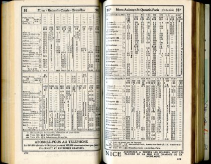 Lignes 96 - 96A (Horaires 1937)