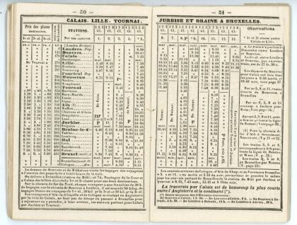Horaire 1862